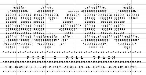 Banda AC/DC ACDC Também usa planilhas do Excel